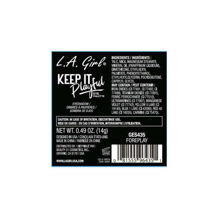 Palette de fards à paupières en édition limitée - Keep It Playful - L.A. Girl : Foreplay - 4