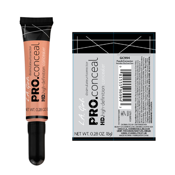 Corrector Líquido - Anti-cernes Pro Conceal Hd - L.A. Girl : Peach - 2