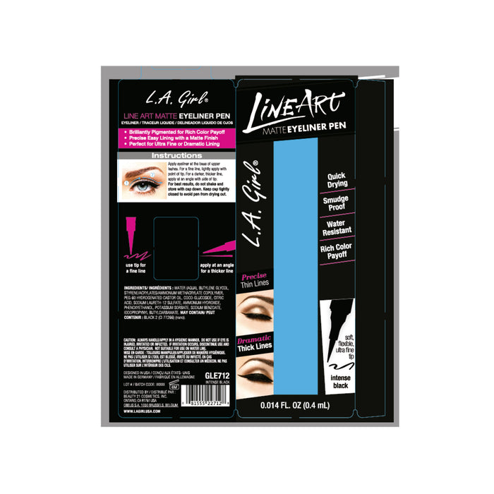 Eye-liner mat Art Liner - L.A. Girl : Intense Black - 2