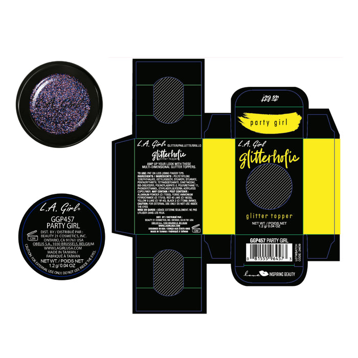 Ombre à Paupières - Glitter Topper Glitterholic - L.A. Girl : Party Girl - 3