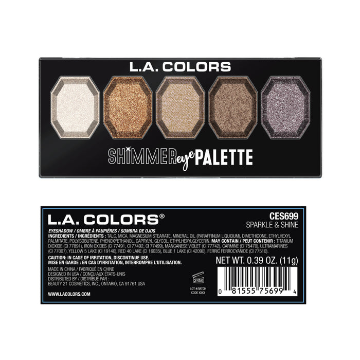 La Colors - Palette d'Ombres à Paupières Shimmer Eye - L.A. Colors : Sparkle & Shine - 1