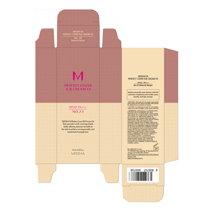 BB Crème Perfect Cover SPF42 Pa+++ 20ml - Missha : 23 - 2