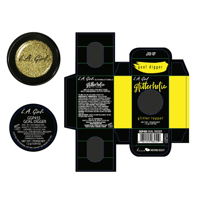 Ombre à Paupières - Glitter Topper Glitterholic - L.A. Girl : Goal Digger - 3