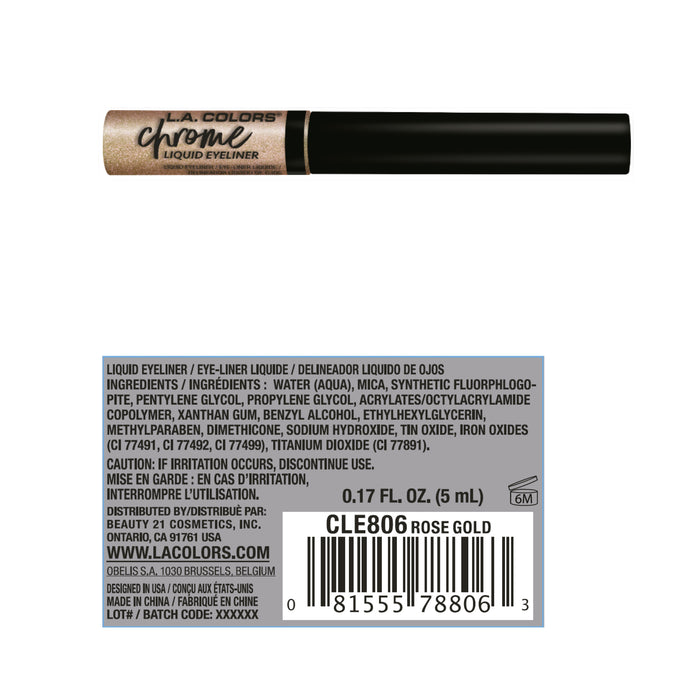 Eyeliner liquide - L.A. Colors : Rose Gold - 3