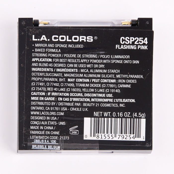 Surligneur en poudre stroboscopique - L.A. Colors : Flashing Pink - 2