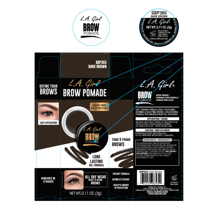 Pommade pour les sourcils - Brow Pomade - L.A. Girl : Dark Brown - 2