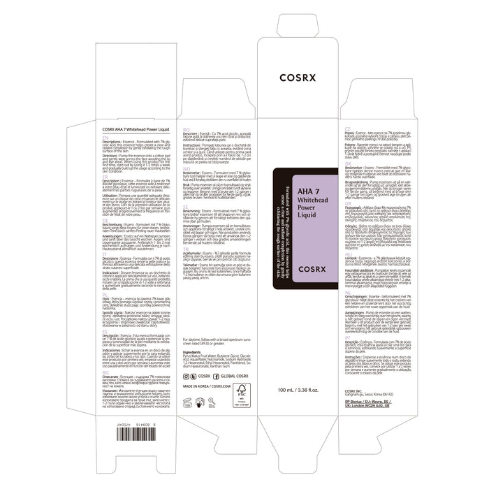 Aha 7 Whitehead Power Liquid 100 ml - Cosrx - 4