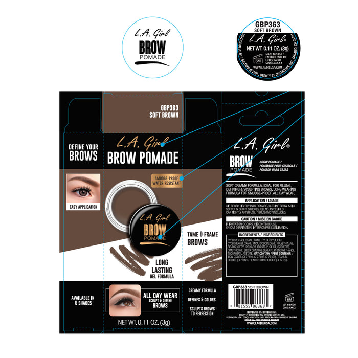 Pommade pour les sourcils - Brow Pomade - L.A. Girl : Soft Brown - 2