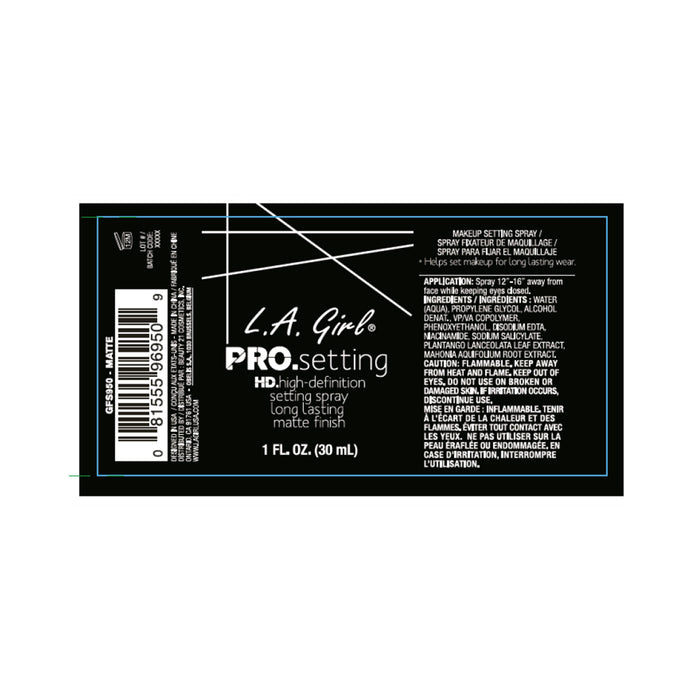 Fixateur de maquillage en spray - Pro Setting - L.A. Girl - 2