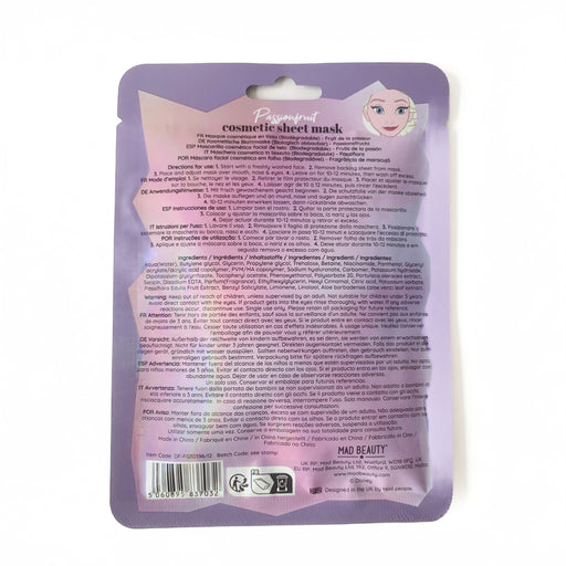 Masque en feuille cosmétique Frozen d'Elsa - Mad Beauty - 2