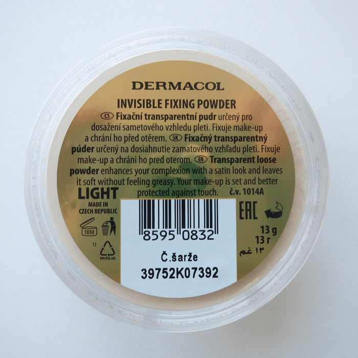 Poudre Fixatrice Invisible - Légère - Dermacol : Polvo fijador invisible - light - 2