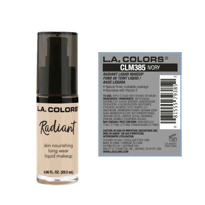 Fond de teint radieux - L.A. Colors : Ivory - 2