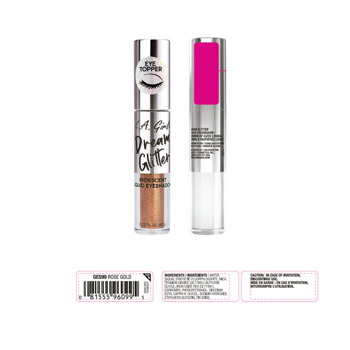 Fard à paupières liquide Dreamy Glitter - L.A. Girl : Rose Gold      - 2