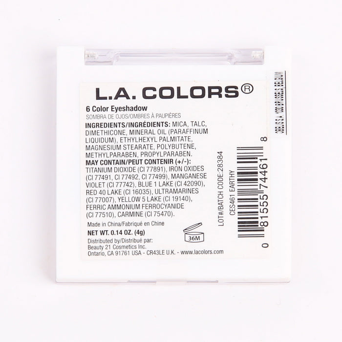 Palette de fards à paupières 6 couleurs - L.A. Colors : Earthy - 2