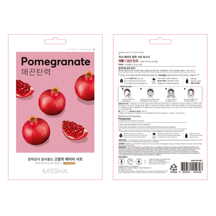 Masque en feuille Airy Fit - Grenade - Missha - 3