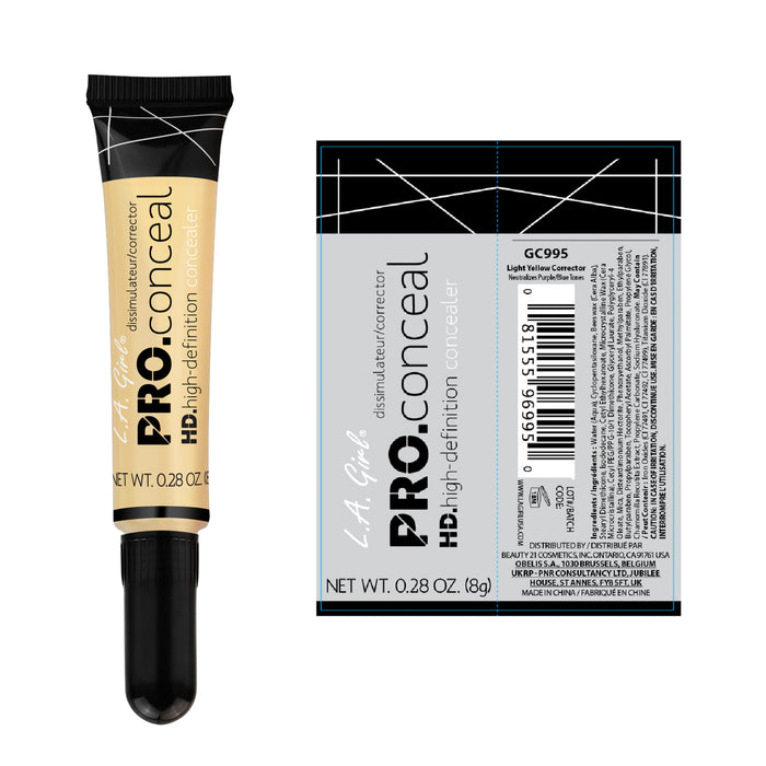 Corrector Líquido - Anti-cernes Pro Conceal Hd - L.A. Girl : Light Yellow - 2