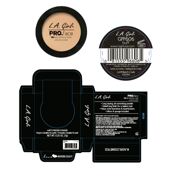 Poudre compacte - Pro Face Matte - L.A. Girl : Buff - 2