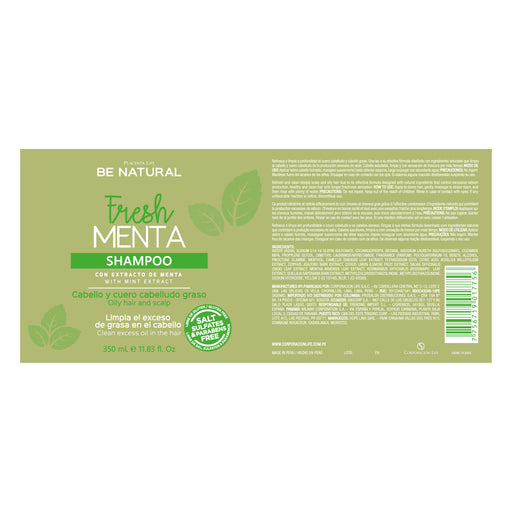 Shampoing Menthe Fraîche 350ml - Be Natural - 2