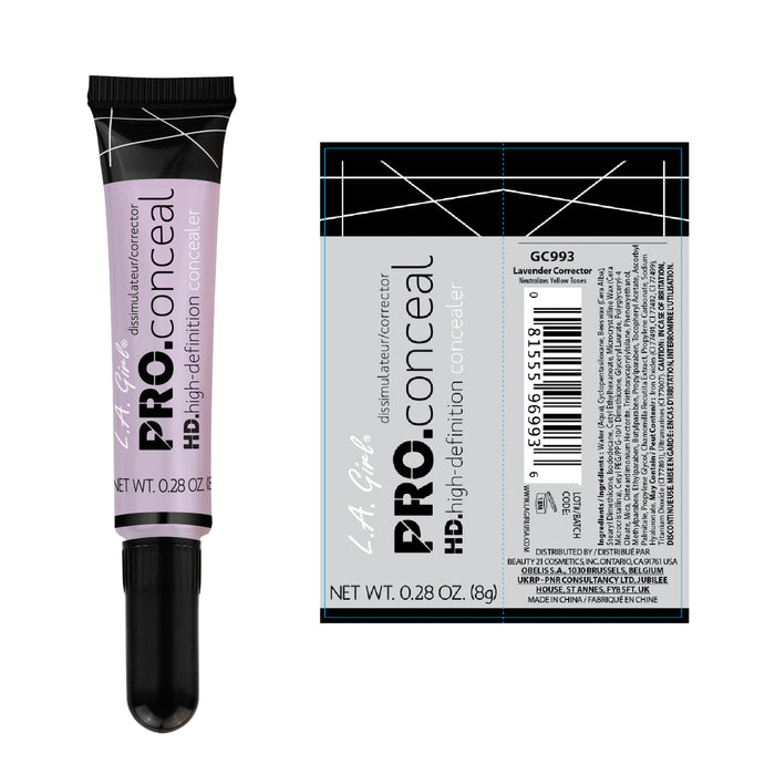 Corrector Líquido - Anti-cernes Pro Conceal Hd - L.A. Girl : Lavender - 2