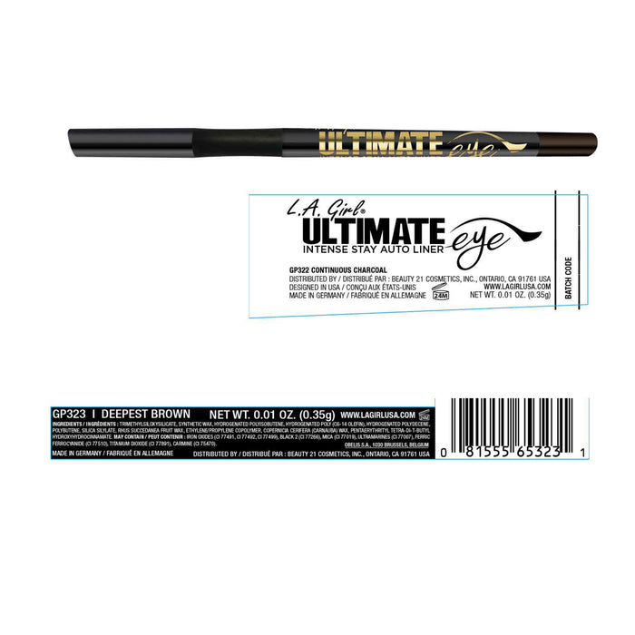 Crayon Yeux Automatique - Ultimate Intense - L.A. Girl : Deepest Brown - 2
