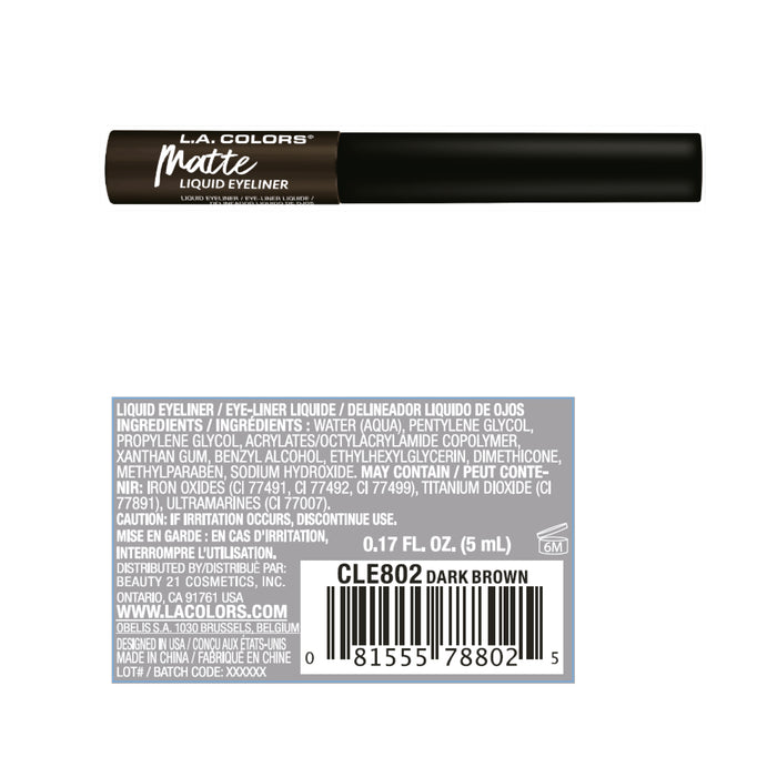 Eyeliner liquide - L.A. Colors : Dark Brown - 2