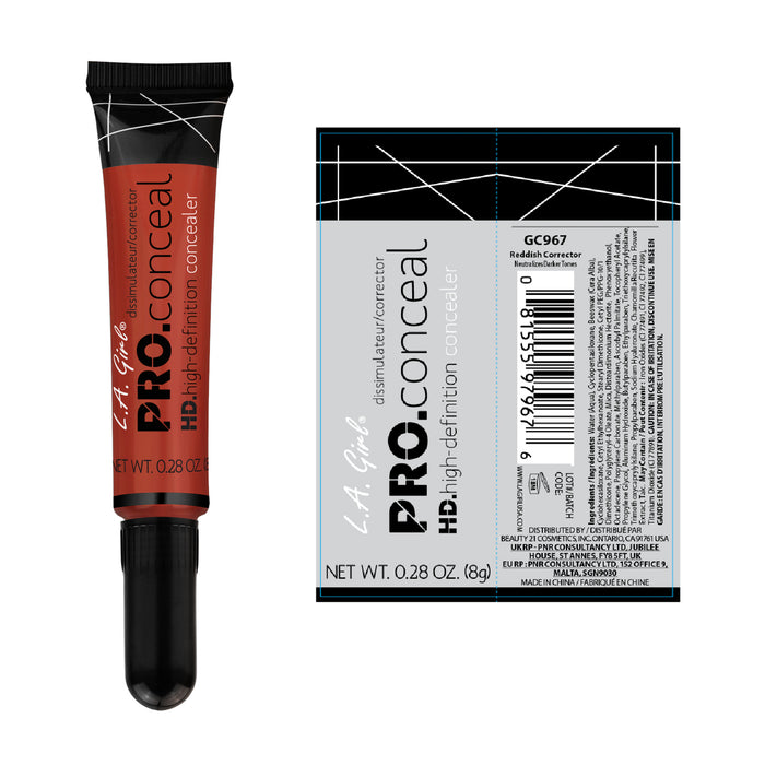 Corrector Líquido - Anti-cernes Pro Conceal Hd - L.A. Girl : Reddish - 2