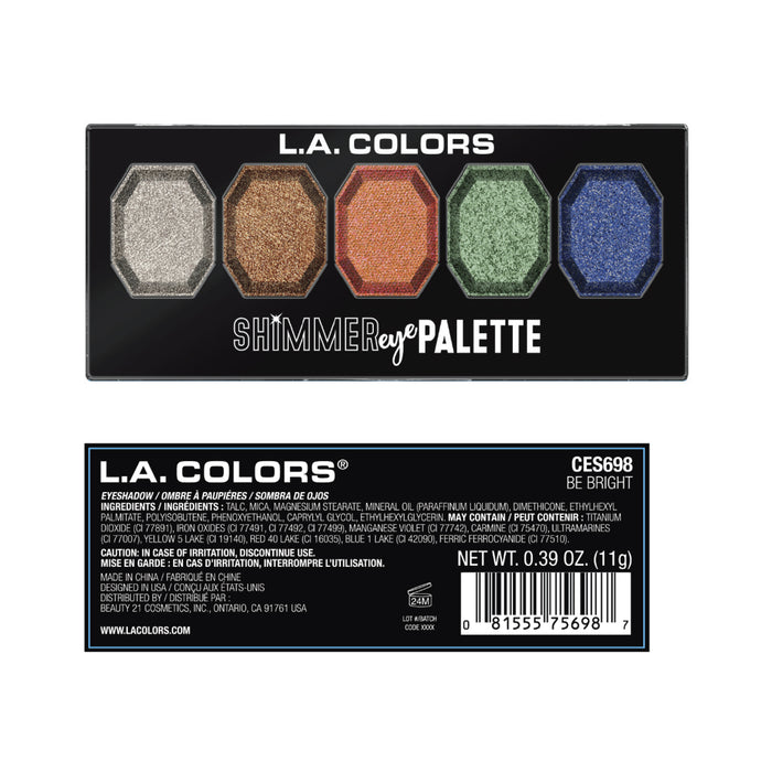 La Colors - Palette d'Ombres à Paupières Shimmer Eye - L.A. Colors : Be Bright - 1