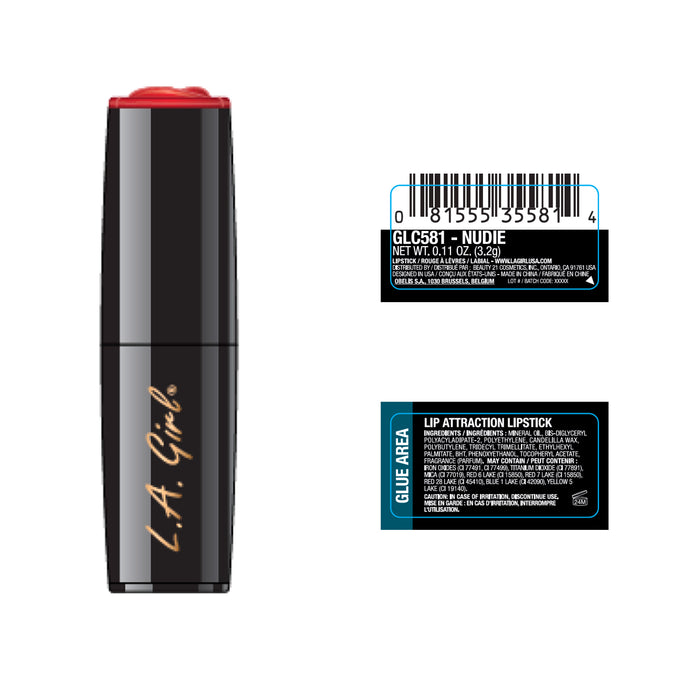 Barra de Labios - Attraction pour les lèvres - La Girl - L.A. Girl : Nudie - 2
