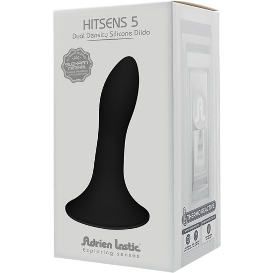 Hitsens 5 - Gode en silicone double densité noir - Adrien Lastic - 2