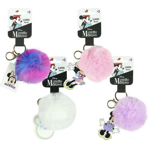 Porte-clés Pompom Minnie Blanc - Cerdá - 1