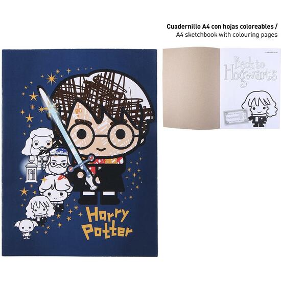 Ensemble de papeterie coloriable Harry Potter Blue - Cerdá - 3
