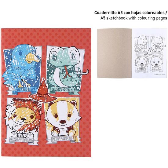 Ensemble de papeterie coloriable Harry Potter Blue - Cerdá - 4