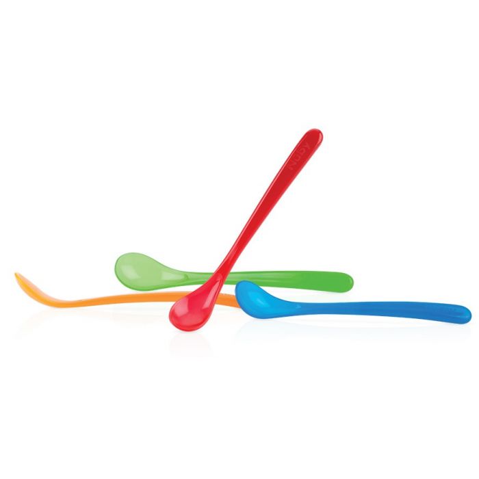 Cuillère à long manche - 4 unités - 6m+ - Nuby - 1