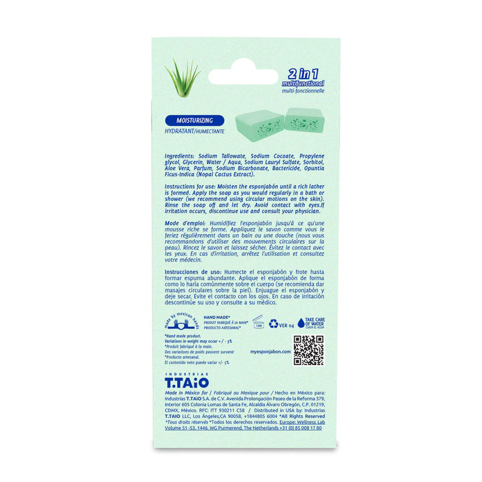 ÉpongeSavon - Éponge + Savon 2 en 1 - 120 grammes - T.taio : Aloe Vera - 2