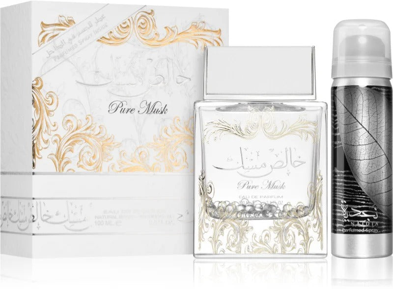 Eau de Parfum Pure Musk 100ml + Déodorant 50ml - Lattafa - 1