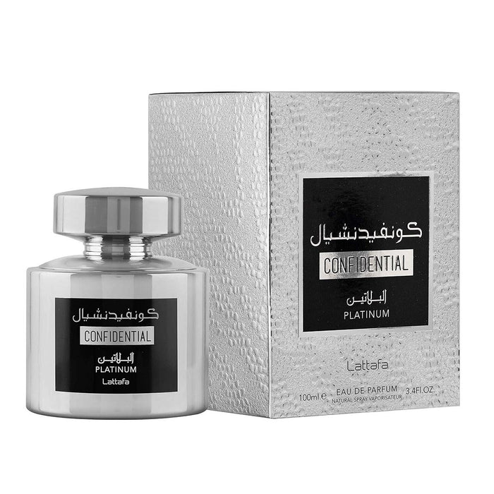 Parfum Confidential Platinum 100ml - Lattafa - 1