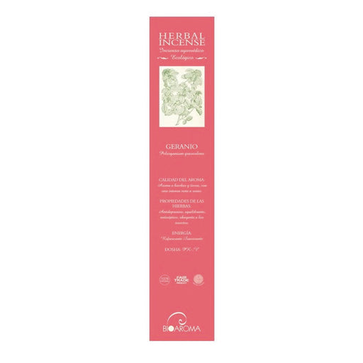 Encens certifié à la Rose Géranium - 12 Bâtonnets - Bioaroma - 1