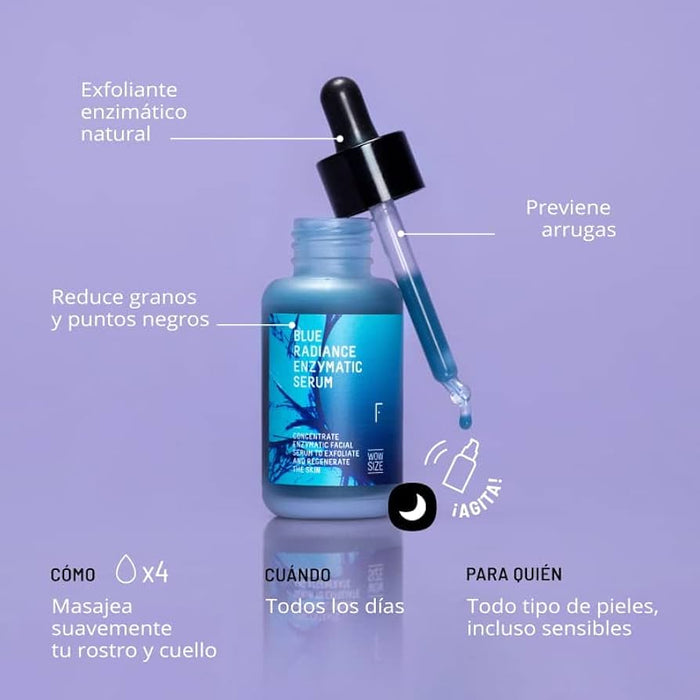 Sérum Exfoliant à l'Acide Mandélique - Sérum Enzymatique Blue Radiance - 30ml - Freshly Cosmetics - 2