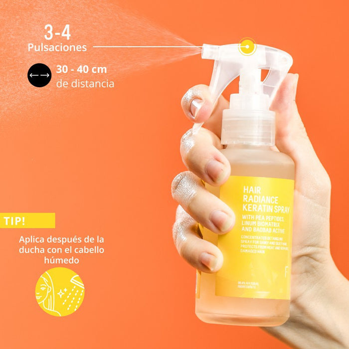 Vaporisateur Démêlant pour Cheveux Hair Radiance Keratin Spray - Freshly Cosmetics - 4