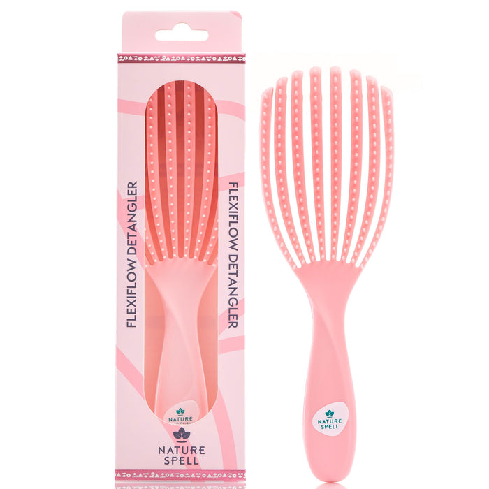 Brosse démêlante Flexiflow - Couleur rose pastel - Nature Spell - 1