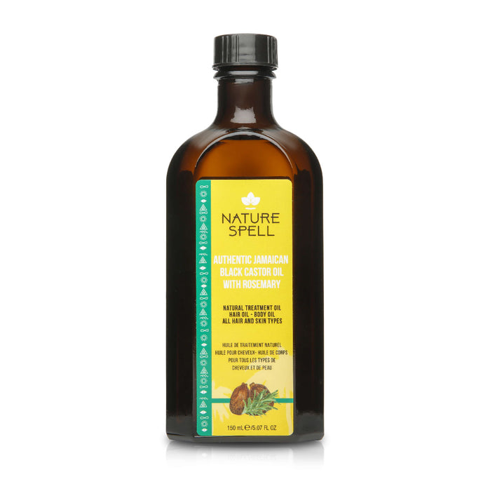 Aceite Capilar-corporal - Huile de Ricin Noir Jamaïcain Romarin Cheveux et Peau 150 ml - Nature Spell - 1