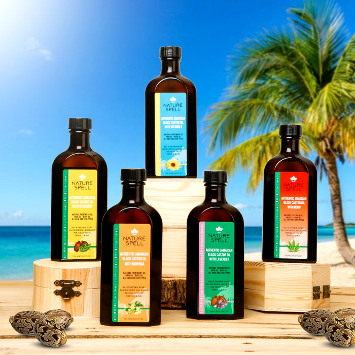 Aceite Capilar-corporal - Huile de Ricin Noire Jamaïcaine Vitamine E Cheveux et Peau 150 ml - Nature Spell - 2
