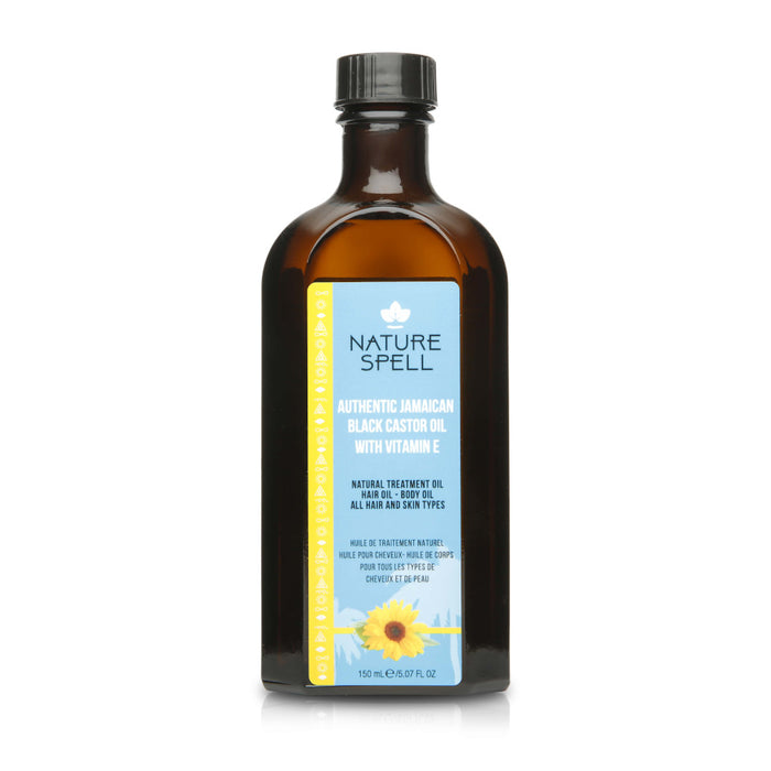 Aceite Capilar-corporal - Huile de Ricin Noire Jamaïcaine Vitamine E Cheveux et Peau 150 ml - Nature Spell - 1