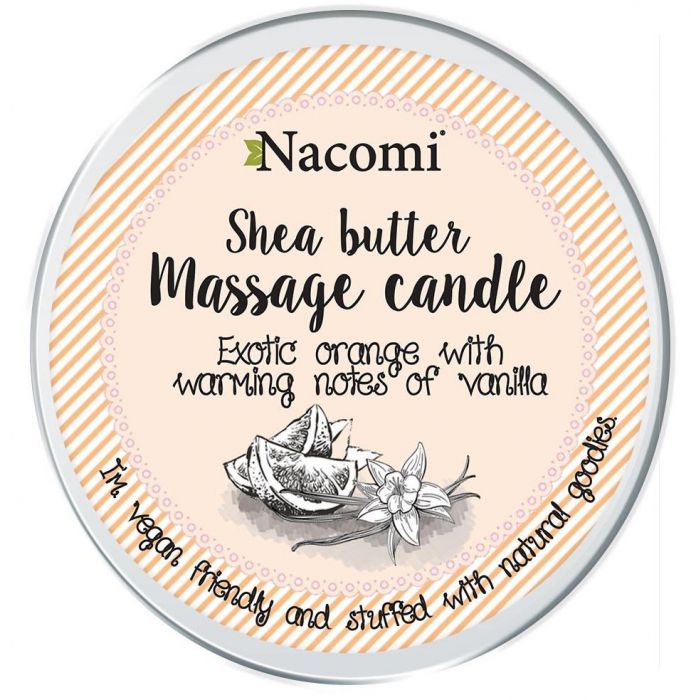 Bougie de Massage au Beurre de Karité - Orange Exotique aux Notes Vanillées - Nacomi - 1