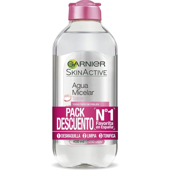 Eau micellaire tout en un - Garnier : 2 x 400 ml - 1