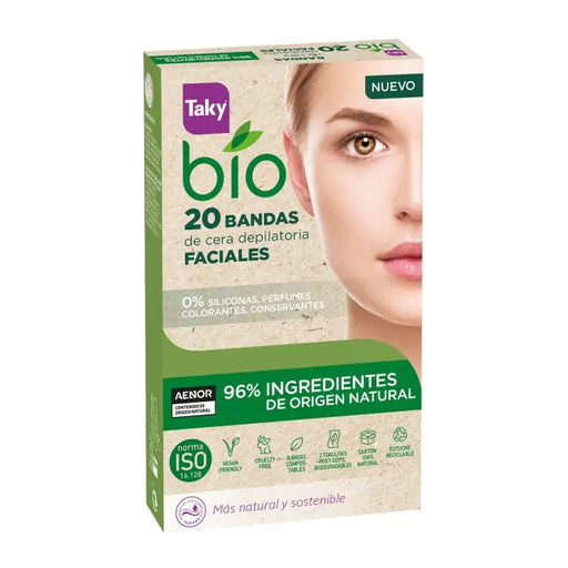 Bandes de Cire Dépilatoire Faciale Bio - Taky - 2