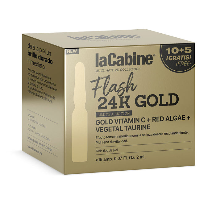 Flash Ampoules d'Or 24 K 15 X 2 ml - La Cabine - 1