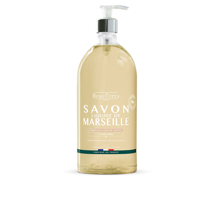 Marseille Savon Fleur de Coton 1000 ml - Beauterra - 1
