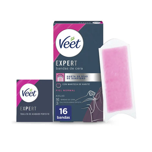 Bandes de Cire Expert Aisselles Peau Normale 16 unités - Veet - 1