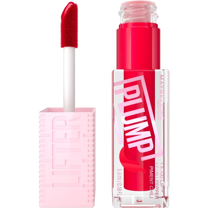 Gloss Lifter Plump avec Piment Chili et acide hyaluronique - Maybelline : Red Flag - 1